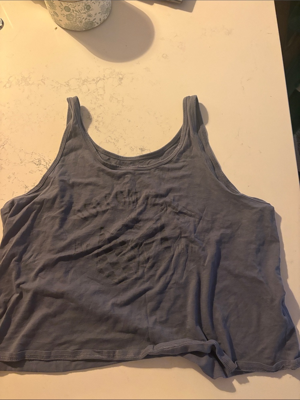 Volcom Women’s Cropped Tank Top in Slate Blue